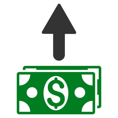 Banknot düz vektör simge göndermek