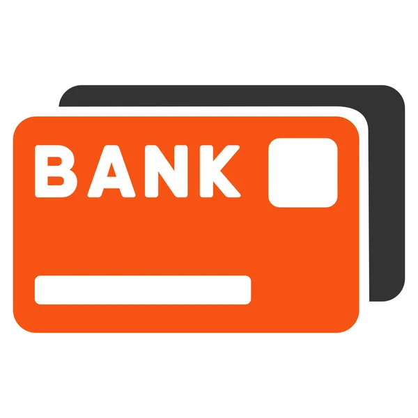 Tarjetas bancarias Flat Vector Icon — Archivo Imágenes Vectoriales