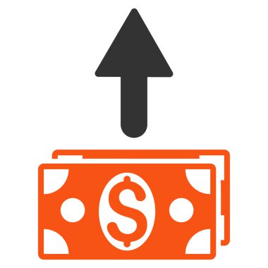 Banknot düz vektör simge göndermek