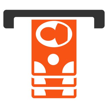 Banknot düz vektör simge çekilme