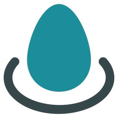 Mevduat yumurta düz vektör simgesi