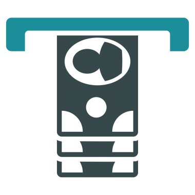 Banknot düz vektör simge çekilme