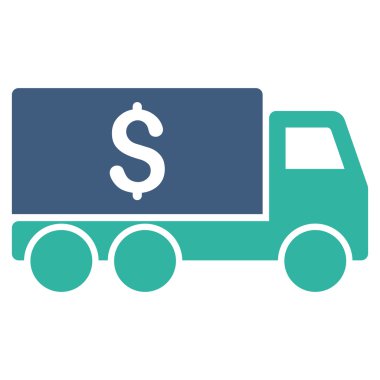 Para teslim düz vektör simgesi