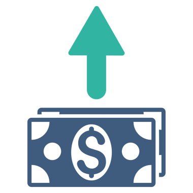 Banknot düz vektör simge göndermek