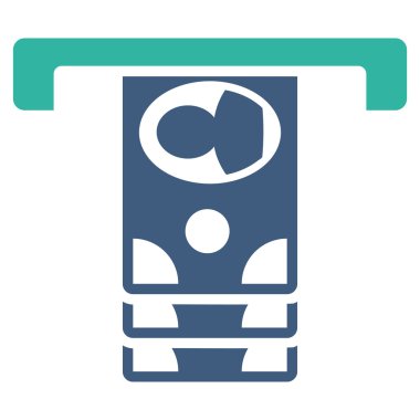 Banknot düz vektör simge çekilme