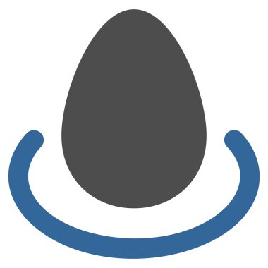 Mevduat yumurta düz vektör simgesi