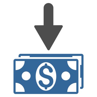 Doları banknot düz vektör simge olsun