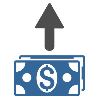 Banknot düz vektör simge göndermek