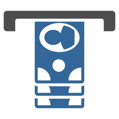 Banknot düz vektör simge çekilme