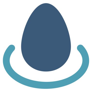 Mevduat yumurta düz vektör simgesi