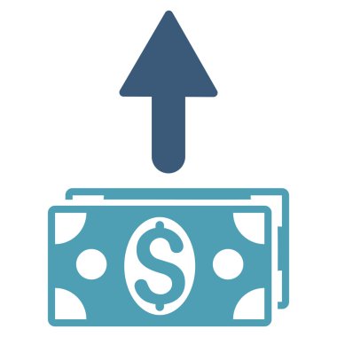 Banknot düz vektör simge göndermek