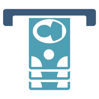 Banknot düz vektör simge çekilme