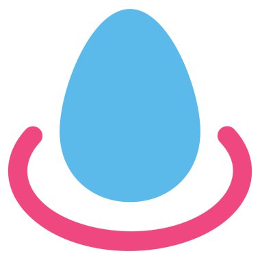 Mevduat yumurta düz vektör simgesi