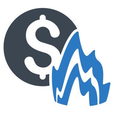 Yangın felaketi fiyat düz vektör simgesi