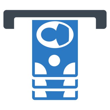 Banknot düz vektör simge çekilme