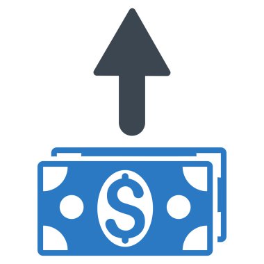 Banknot düz vektör simge göndermek