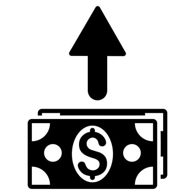 Banknot düz vektör simge göndermek