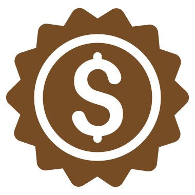 Damga düz vektör simge bankacılık