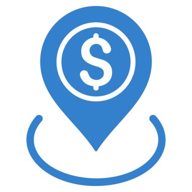 Banka düz vektör simgesi yerleştir