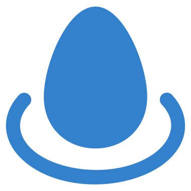 Mevduat yumurta düz vektör simgesi