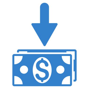 Doları banknot düz vektör simge olsun