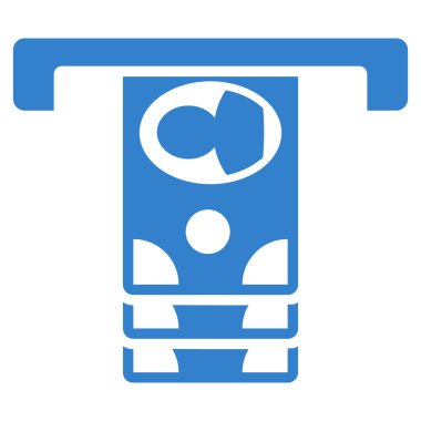 Banknot düz vektör simge çekilme