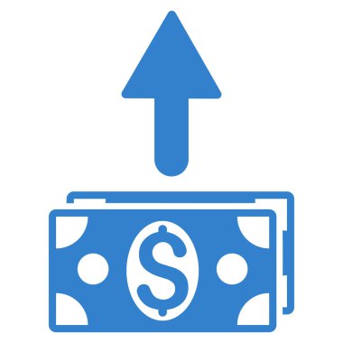 Banknot düz vektör simge göndermek