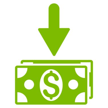 Doları banknot düz vektör simge olsun