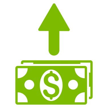 Banknot düz vektör simge göndermek