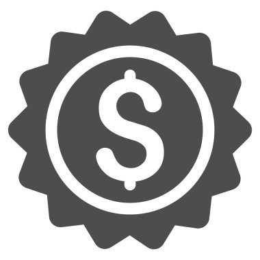 Damga düz vektör simge bankacılık