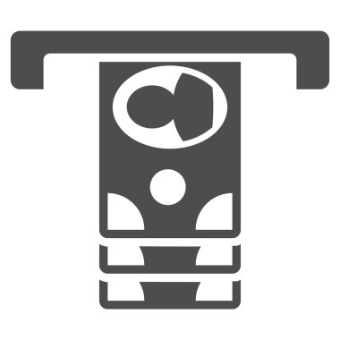 Banknot düz vektör simge çekilme