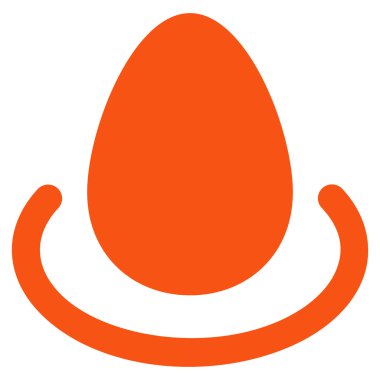 Mevduat yumurta düz vektör simgesi