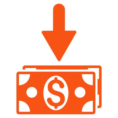 Doları banknot düz vektör simge olsun