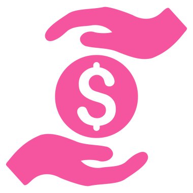 İş Sigortası Eller Düz Vektör Simgesi