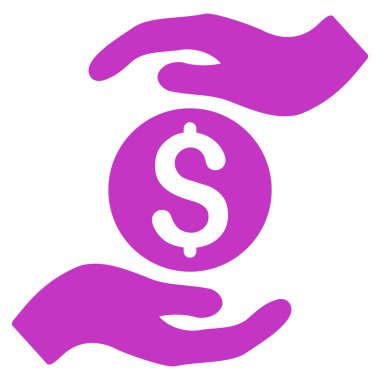 İş Sigortası Eller Düz Vektör Simgesi