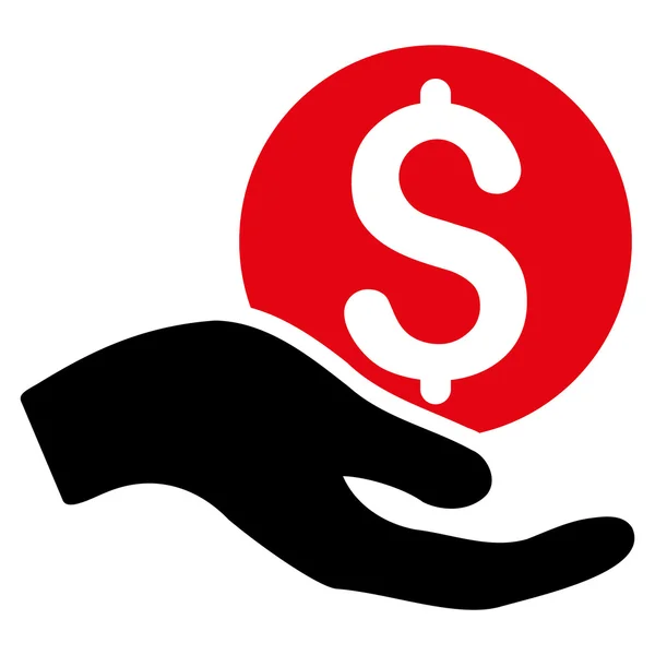 Donazione di denaro Icona vettoriale piatta — Vettoriale Stock