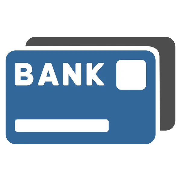 Cartões bancários Flat Vector Icon — Vetor de Stock
