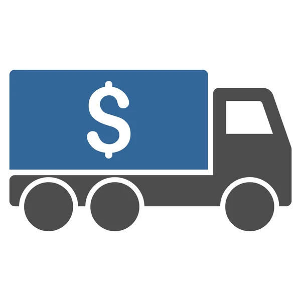 Money Delivery Flat Vector Icon — Stock Vector