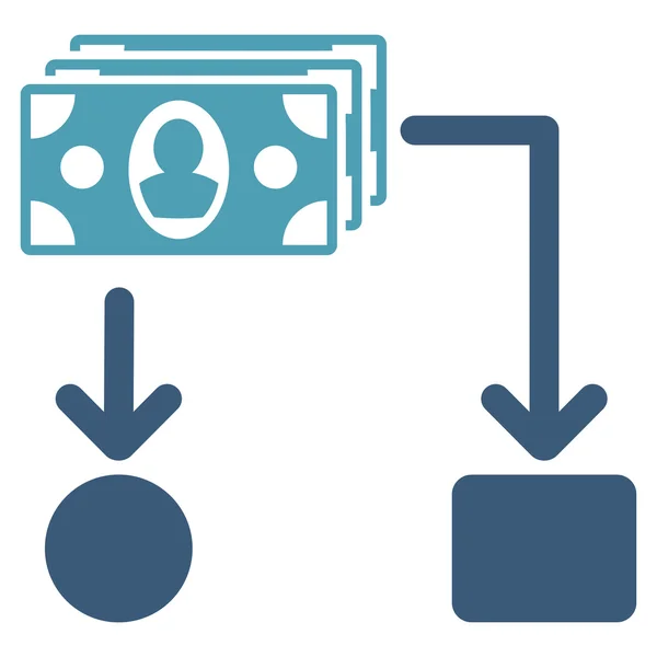 Icône vectorielle plate Cashflow — Image vectorielle