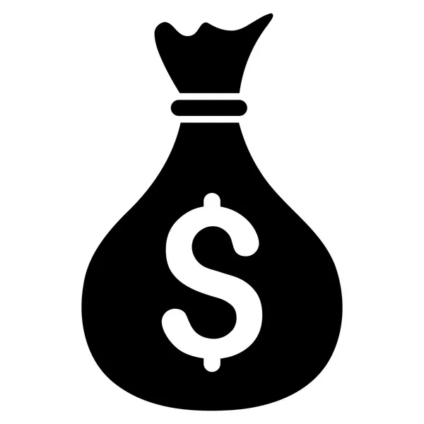 Money Bag Flat Vector Icon — Stock Vector