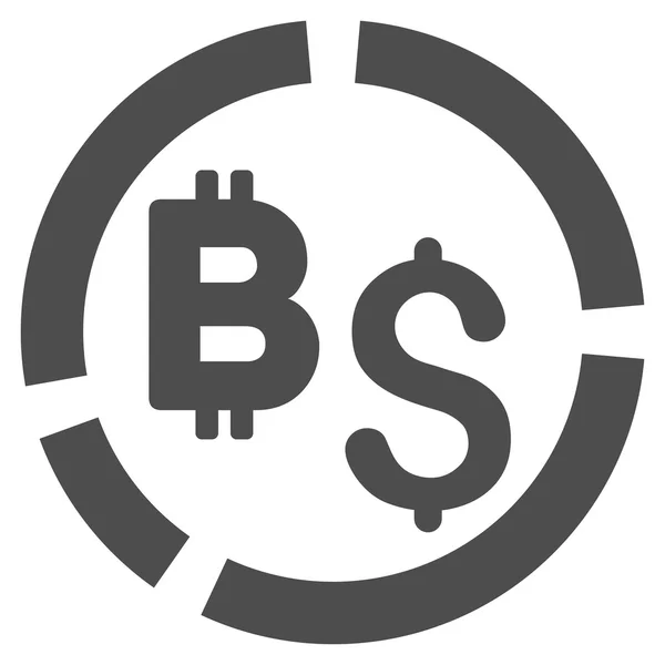 Bitcoin 金融図平面ベクトル アイコン — ストックベクタ