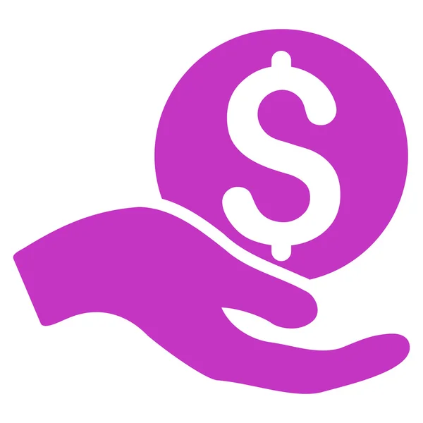Money Donation Flat Vector Icon — Stock Vector