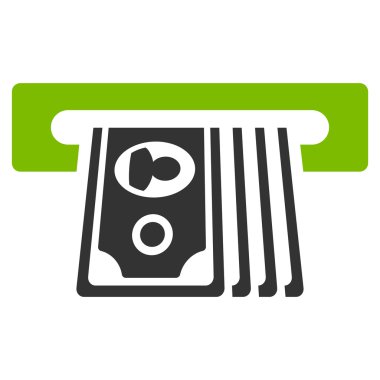 Glif simgesi ATM ekleme nakit düz