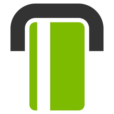 ATM düz glif simgesi