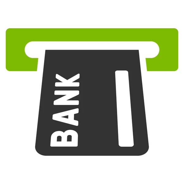 Банківський банкомат плоский гліф значок — стокове фото