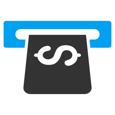 atm düz vektör simgesi