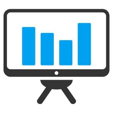 Çubuk grafik düz vektör simge izleme