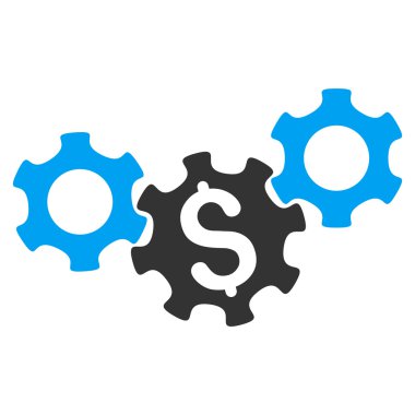 İş vites düz vektör simgesi