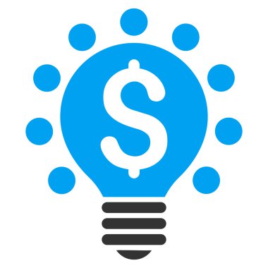 İş Patent ampul düz vektör simgesi