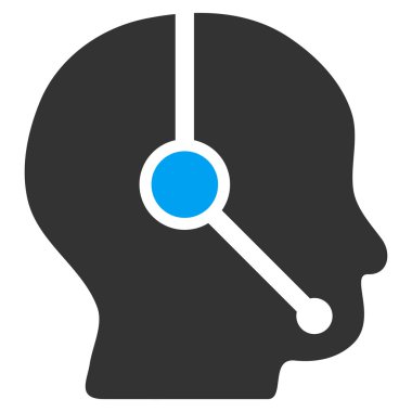 Çağrı Merkezi operatörü düz vektör simgesi